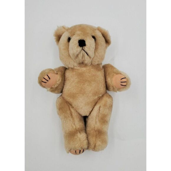 Vintage Teddy Bear Plush Jointed Tan 9" - Picture 3 of 5